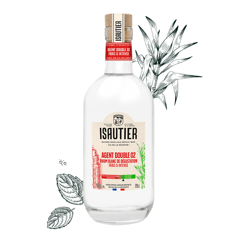 Isautier Agent Double 01 70cl 55° - White Rum - Le Comptoir Irlandais