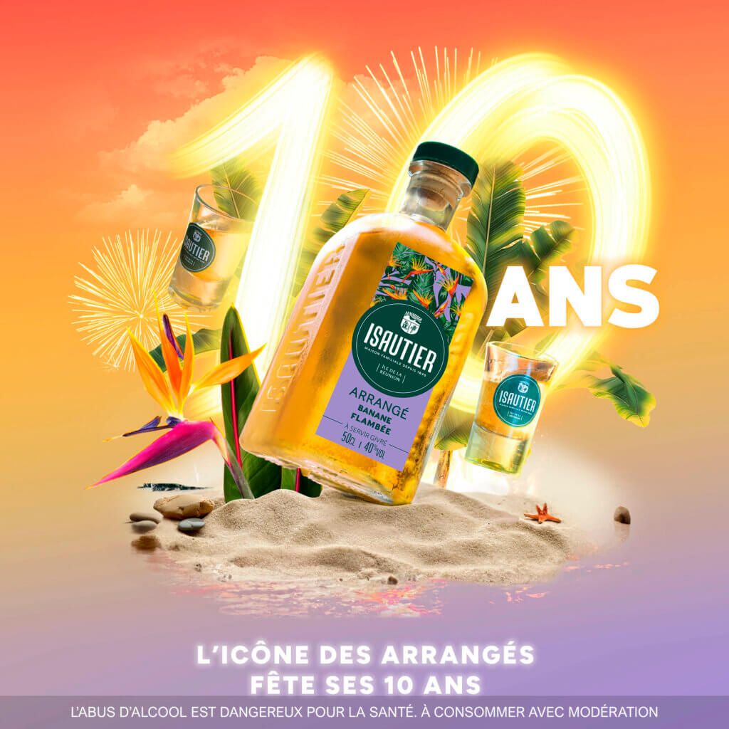 Rhum arrangé Banane flambée 40° Isautier